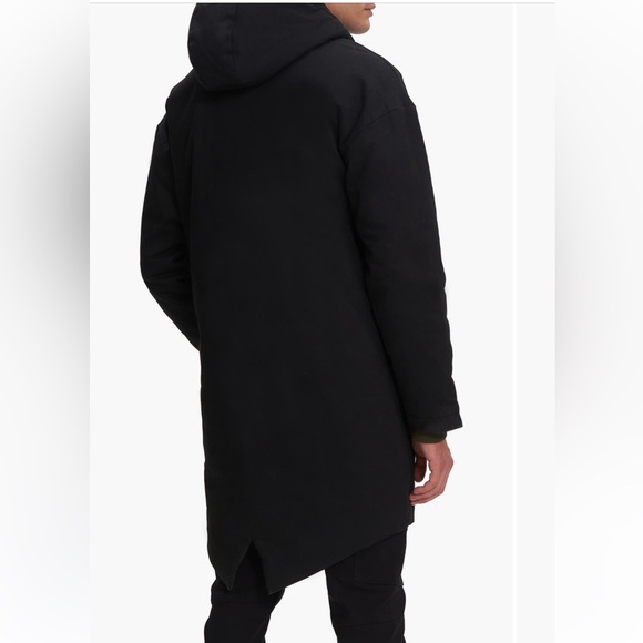 NOIZE BAKER MENS FULL ZIP HOODED MID LENGTH PARKA JACKET BLACK SIZE XXL NWOT - Picture 4 of 15